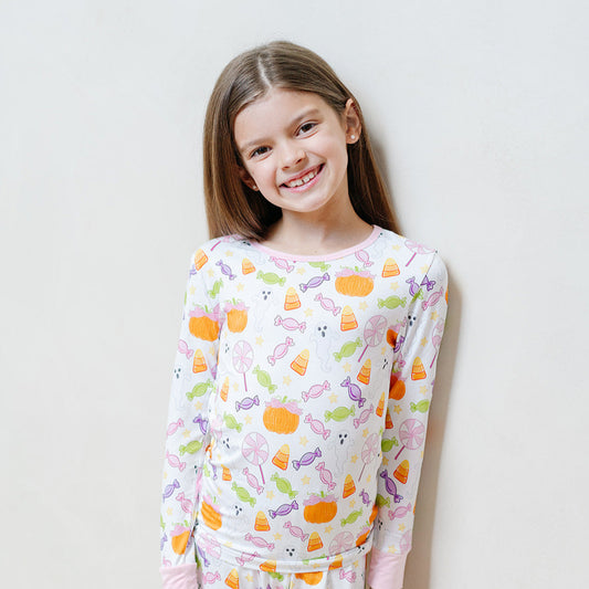 Spooky Sweet Two-Piece Pajama Set – Pink