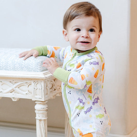 Spooky Sweet Zipper Onesie – Green