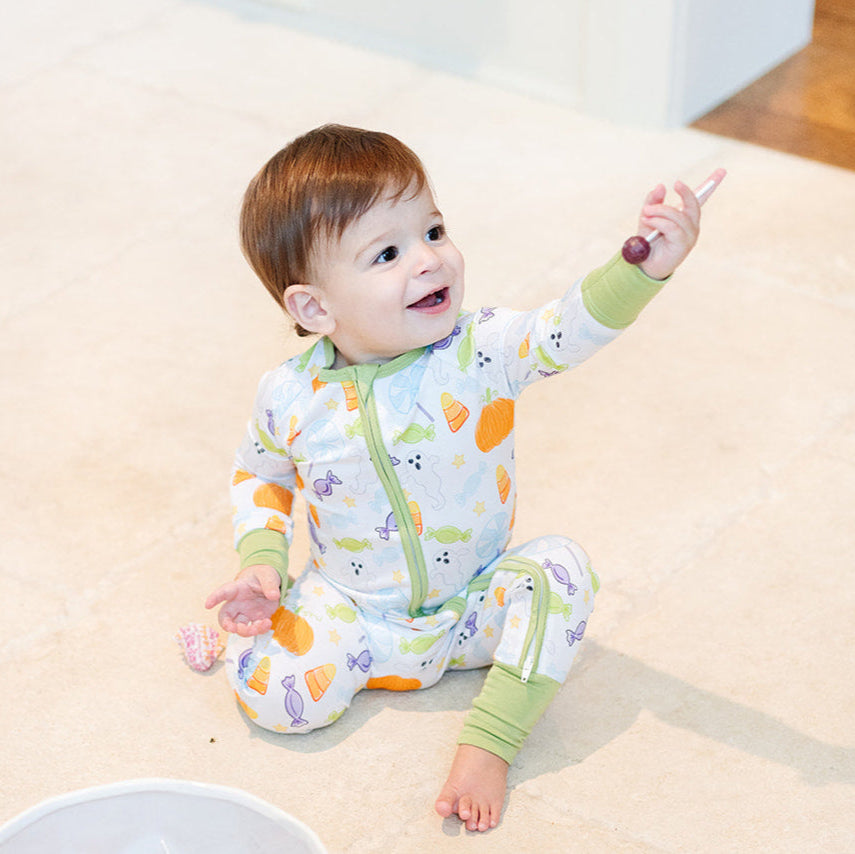 Spooky Sweet Zipper Onesie – Green