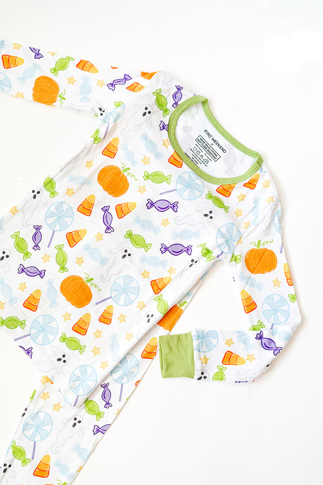 Spooky Sweet Two-Piece Pajama Set – Green