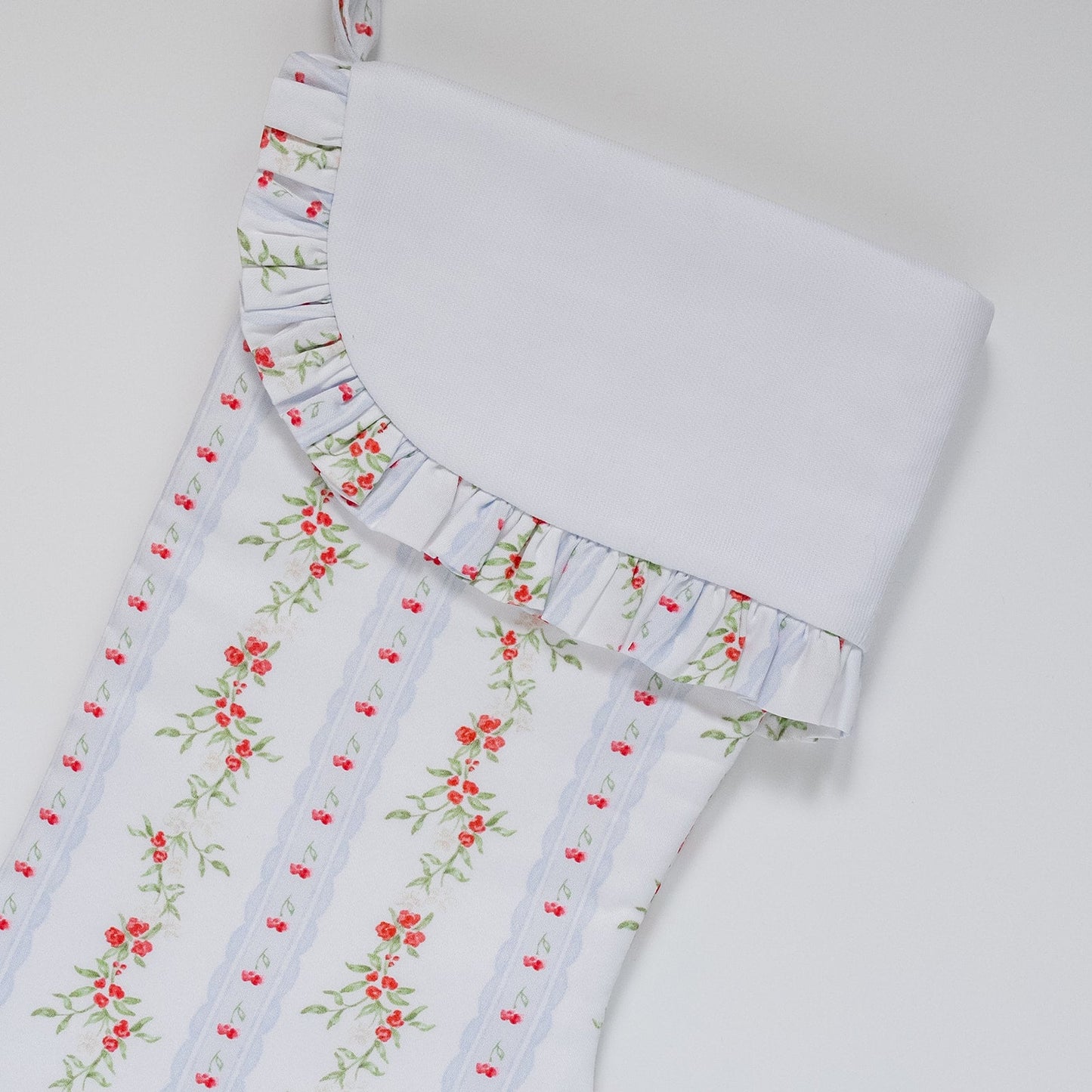 Floral Stripe Heirloom Christmas Stocking