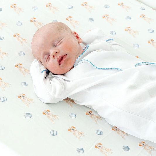 The Goldie in Blue Crib Sheet