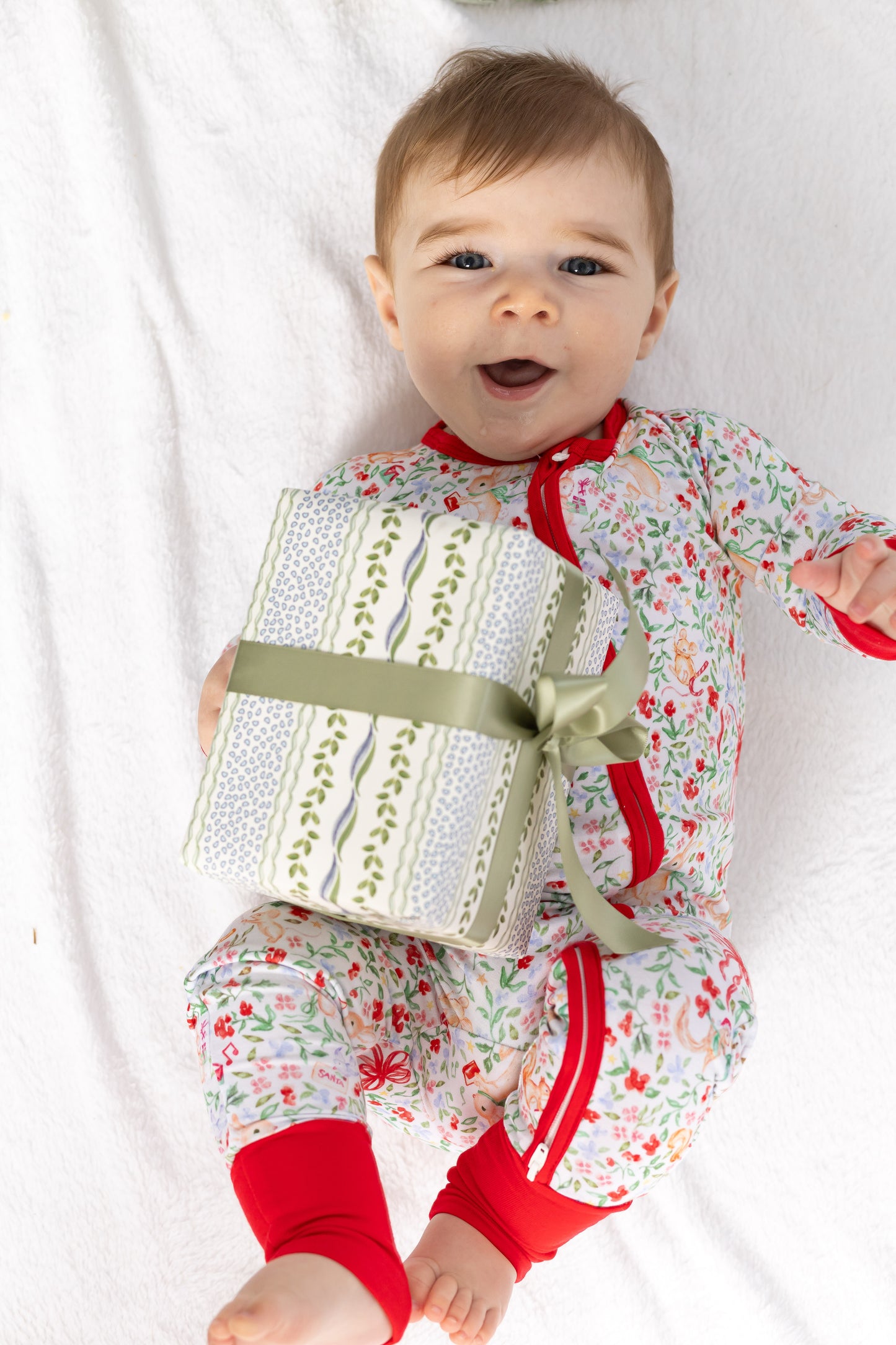 The Woodlands Christmas Zipper Onesie