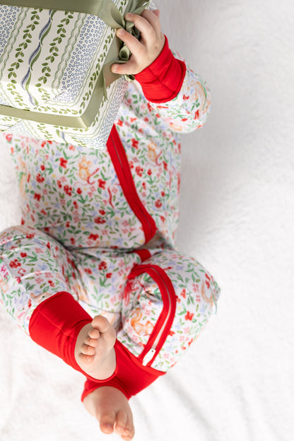 The Woodlands Christmas Zipper Onesie