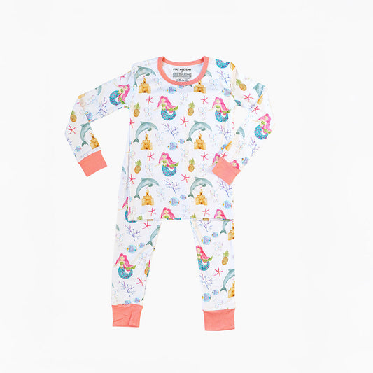 The Mermaid Bamboo Two-Piece Pajama Set