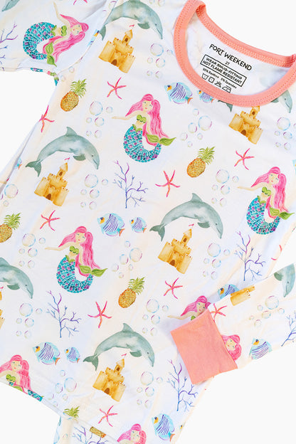 The Mermaid Bamboo Two-Piece Pajama Set