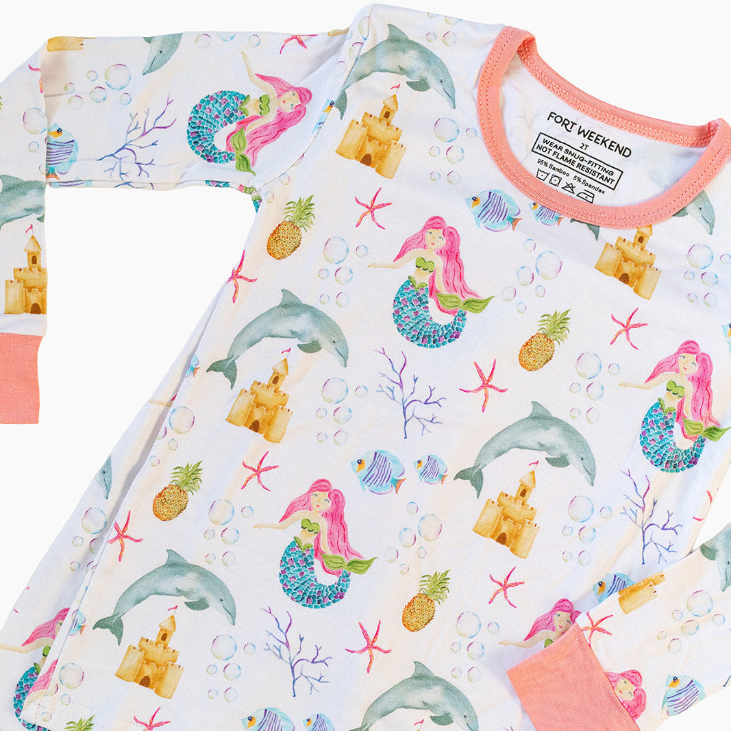 The Mermaid Bamboo Two-Piece Pajama Set