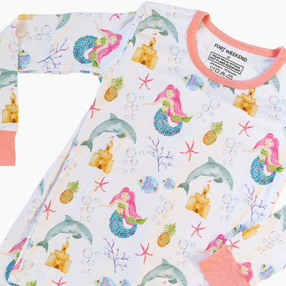 The Mermaid Bamboo Two-Piece Pajama Set