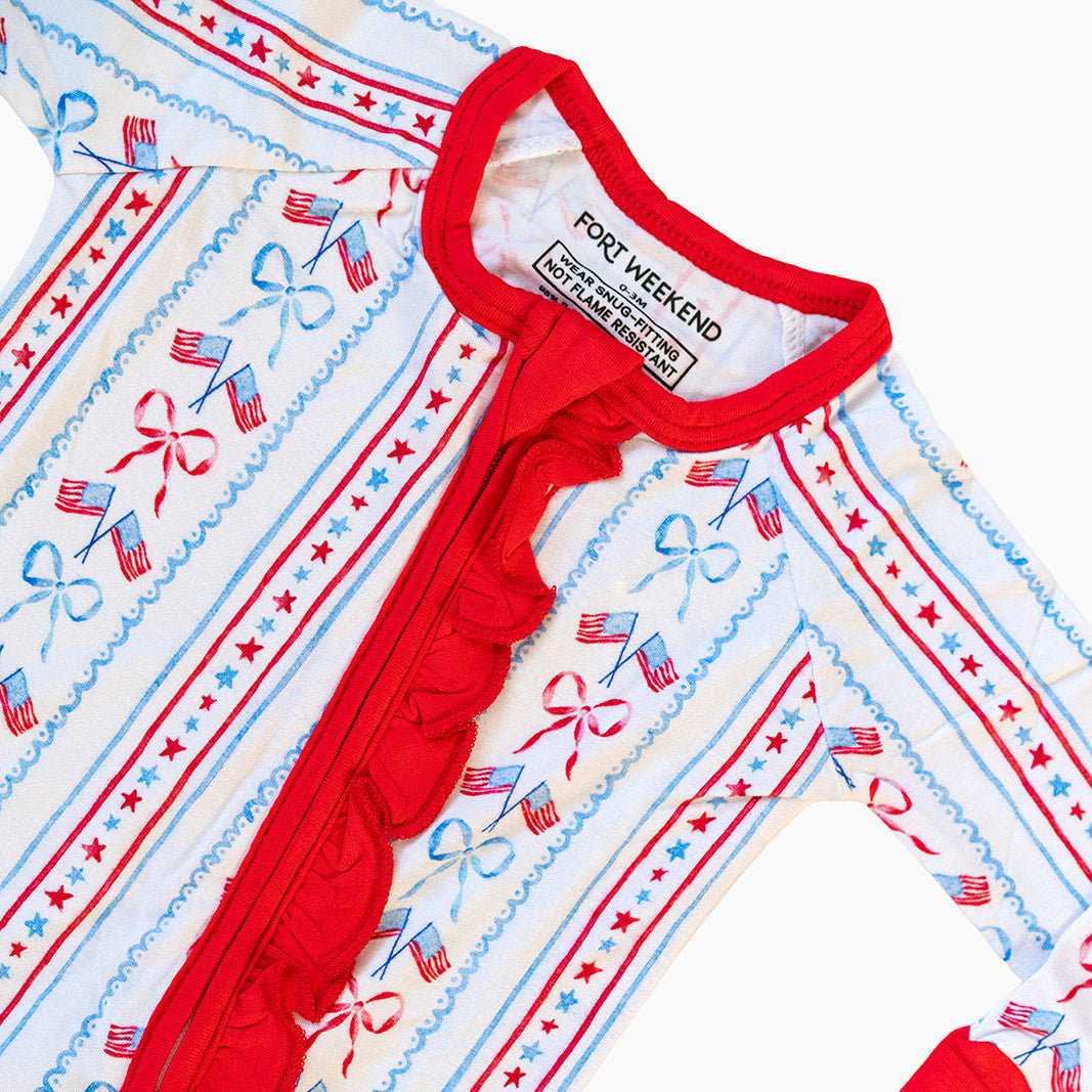 The Americana Bamboo Convertible Zipper Pajama