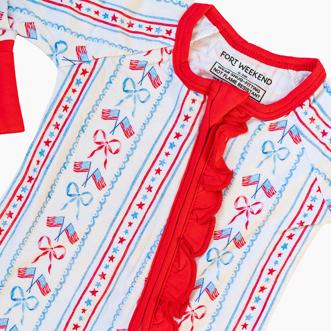 The Americana Bamboo Convertible Zipper Pajama