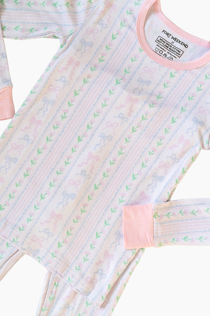 The Bow Garden Two Piece Pajama Set