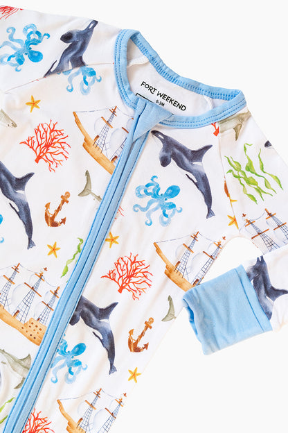 The Sailor Bamboo Convertible Zipper Pajama