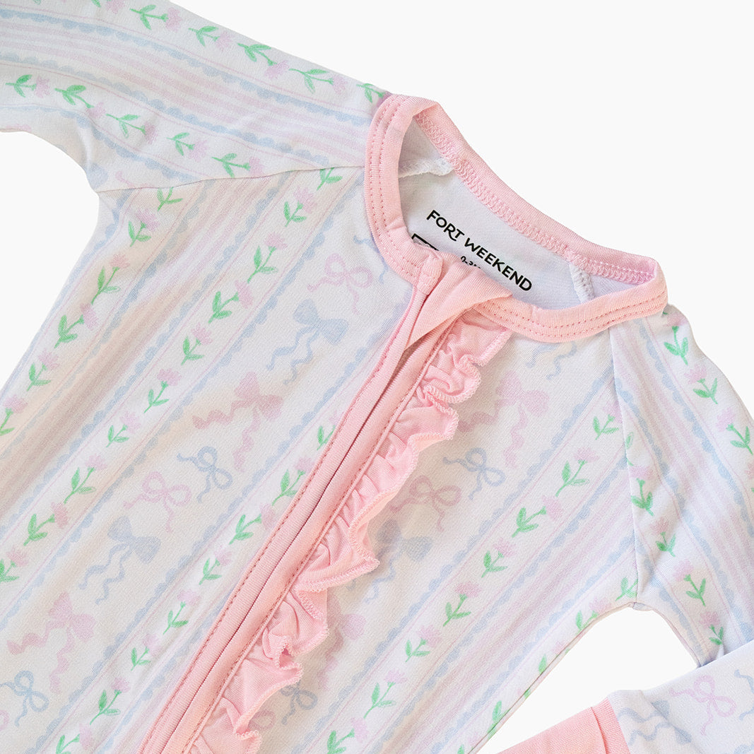The Bow Garden Bamboo Convertible Zipper Pajama