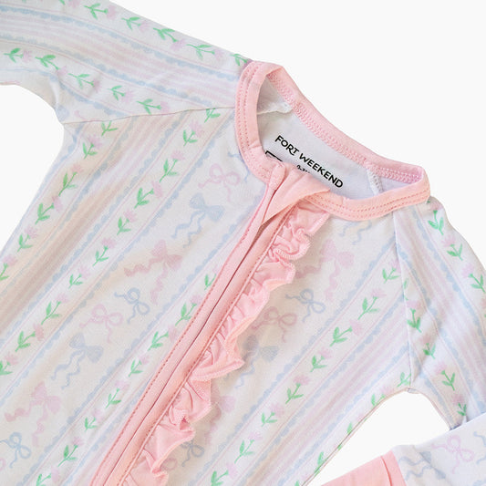 The Bow Garden Bamboo Convertible Zipper Pajama