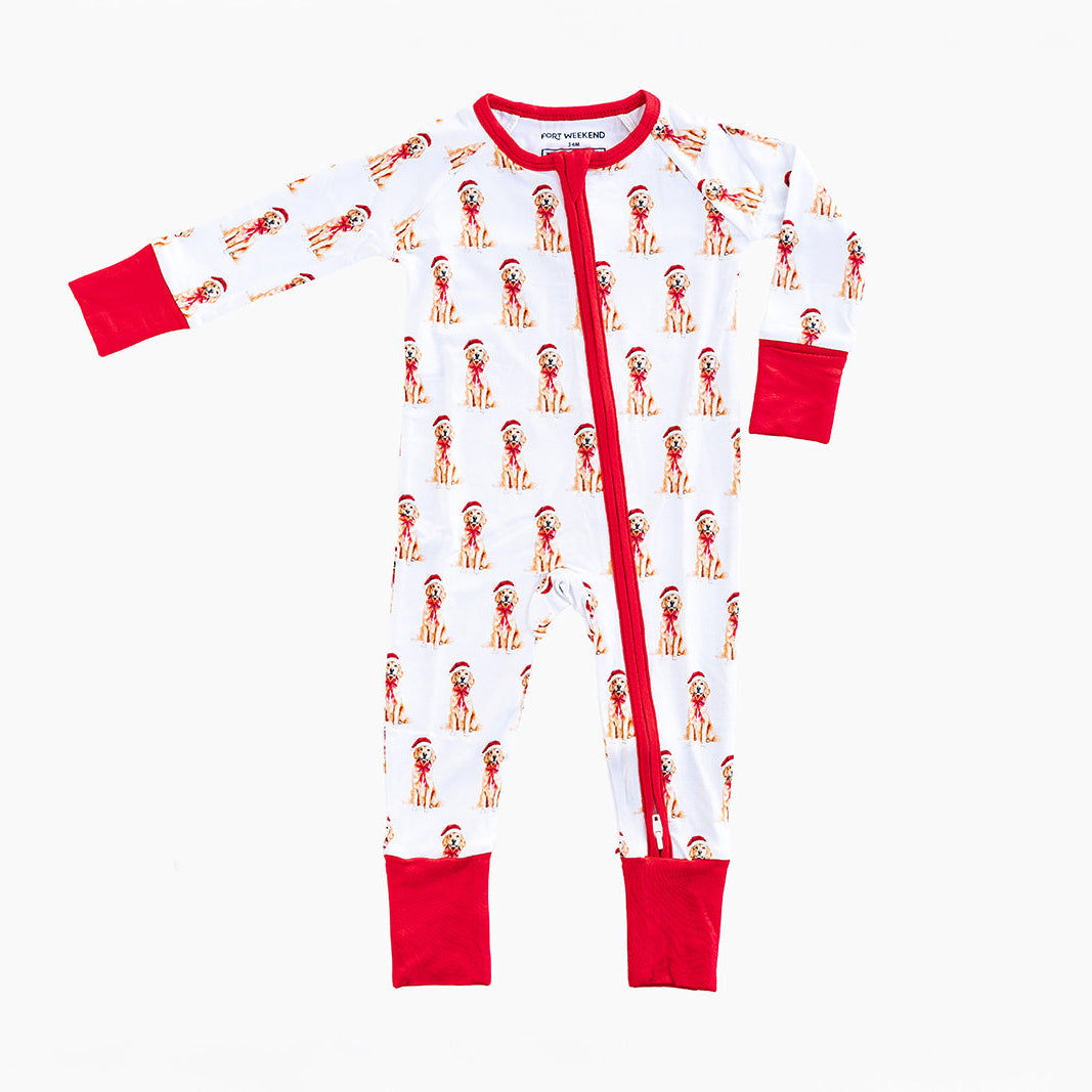 The Christmas Pup Zipper Onesie