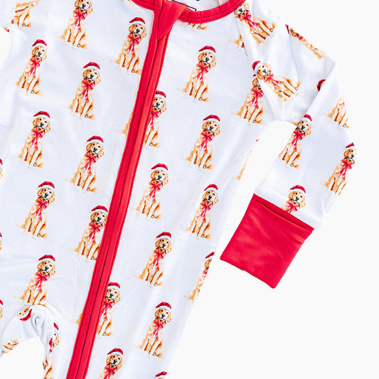 The Christmas Pup Zipper Onesie