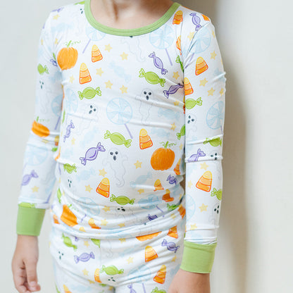 Spooky Sweet Two-Piece Pajama Set – Green
