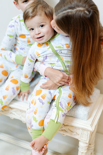Spooky Sweet Zipper Onesie – Green