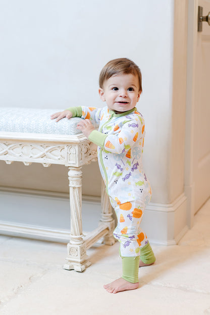 Spooky Sweet Zipper Onesie – Green
