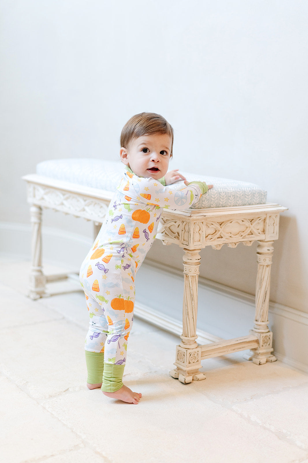 Spooky Sweet Zipper Onesie – Green