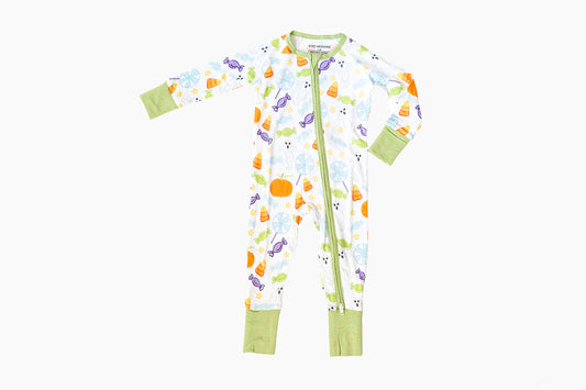 Spooky Sweet Zipper Onesie – Green