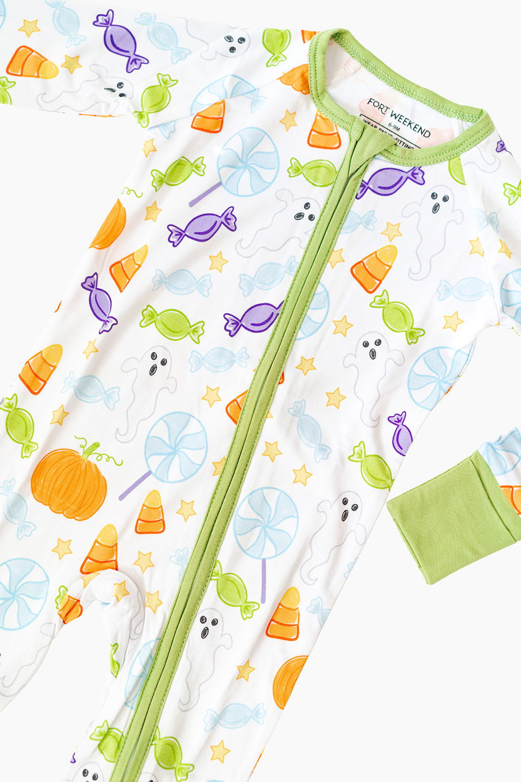 Spooky Sweet Zipper Onesie – Green