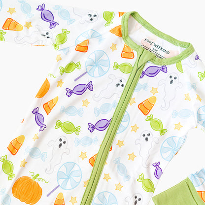 Spooky Sweet Zipper Onesie – Green
