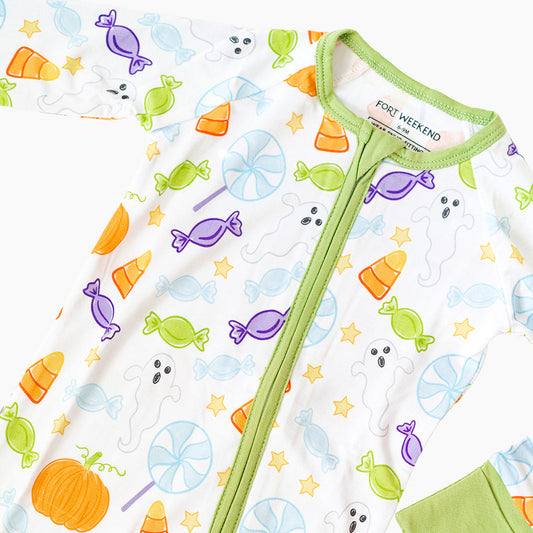 Spooky Sweet Zipper Onesie – Green