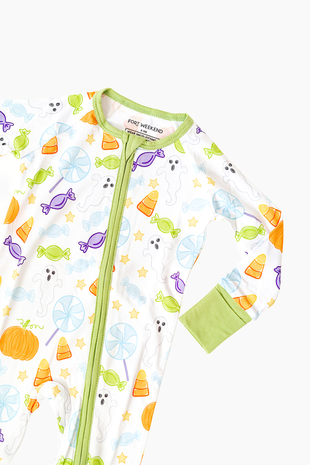 Spooky Sweet Zipper Onesie – Green