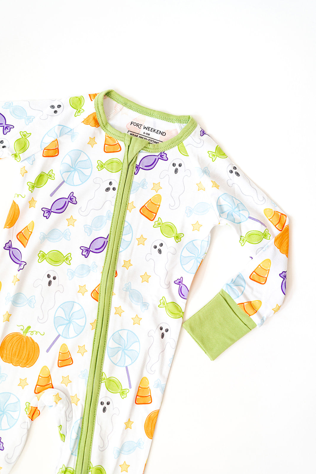 Spooky Sweet Zipper Onesie – Green