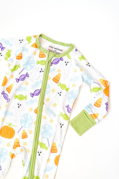 Spooky Sweet Zipper Onesie – Green