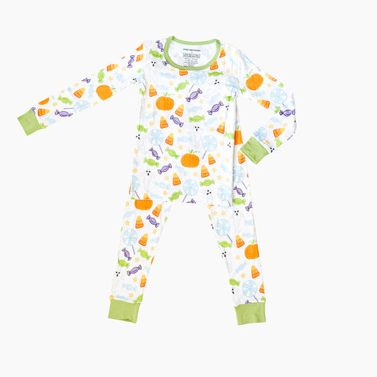 Spooky Sweet Two-Piece Pajama Set – Green