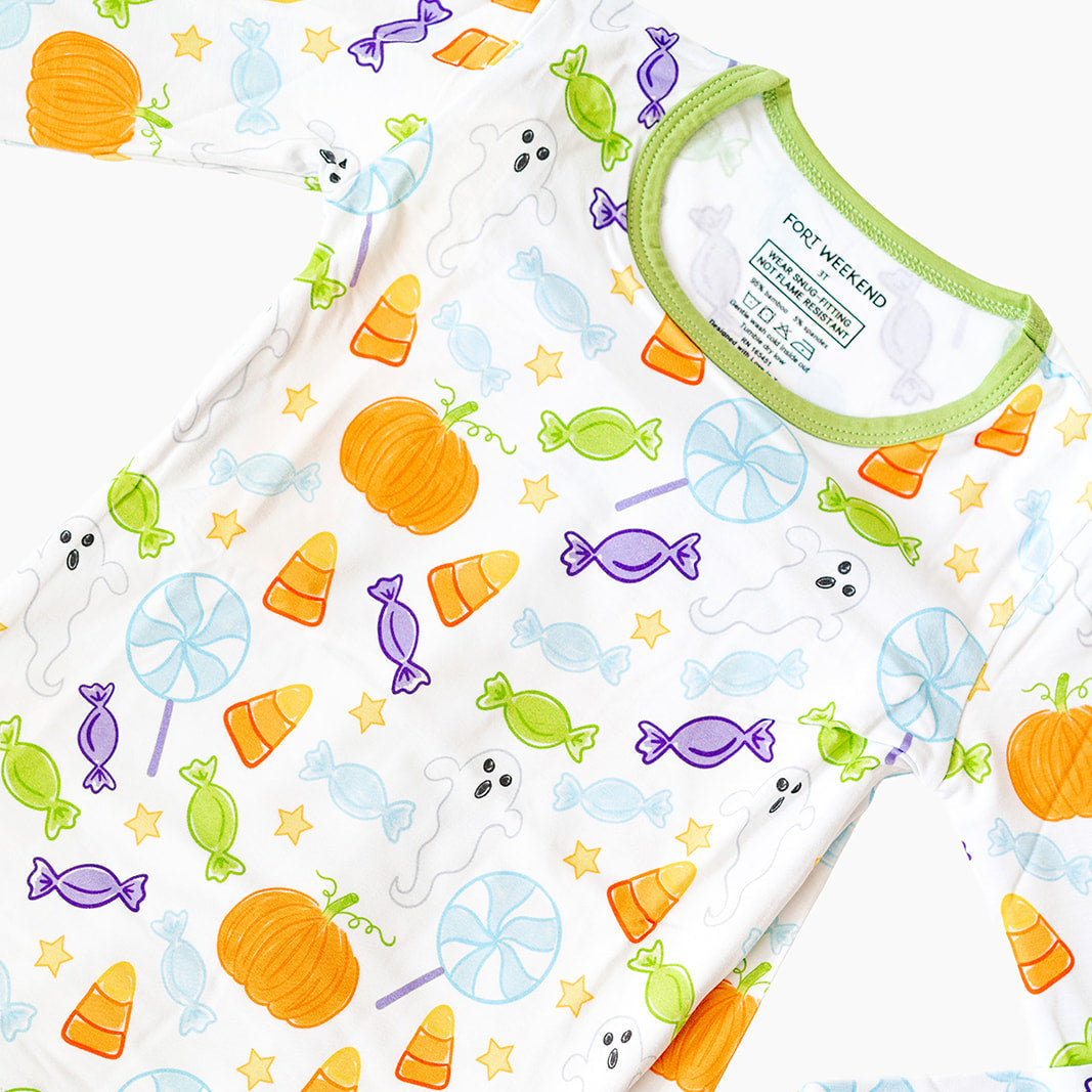 Spooky Sweet Two-Piece Pajama Set – Green