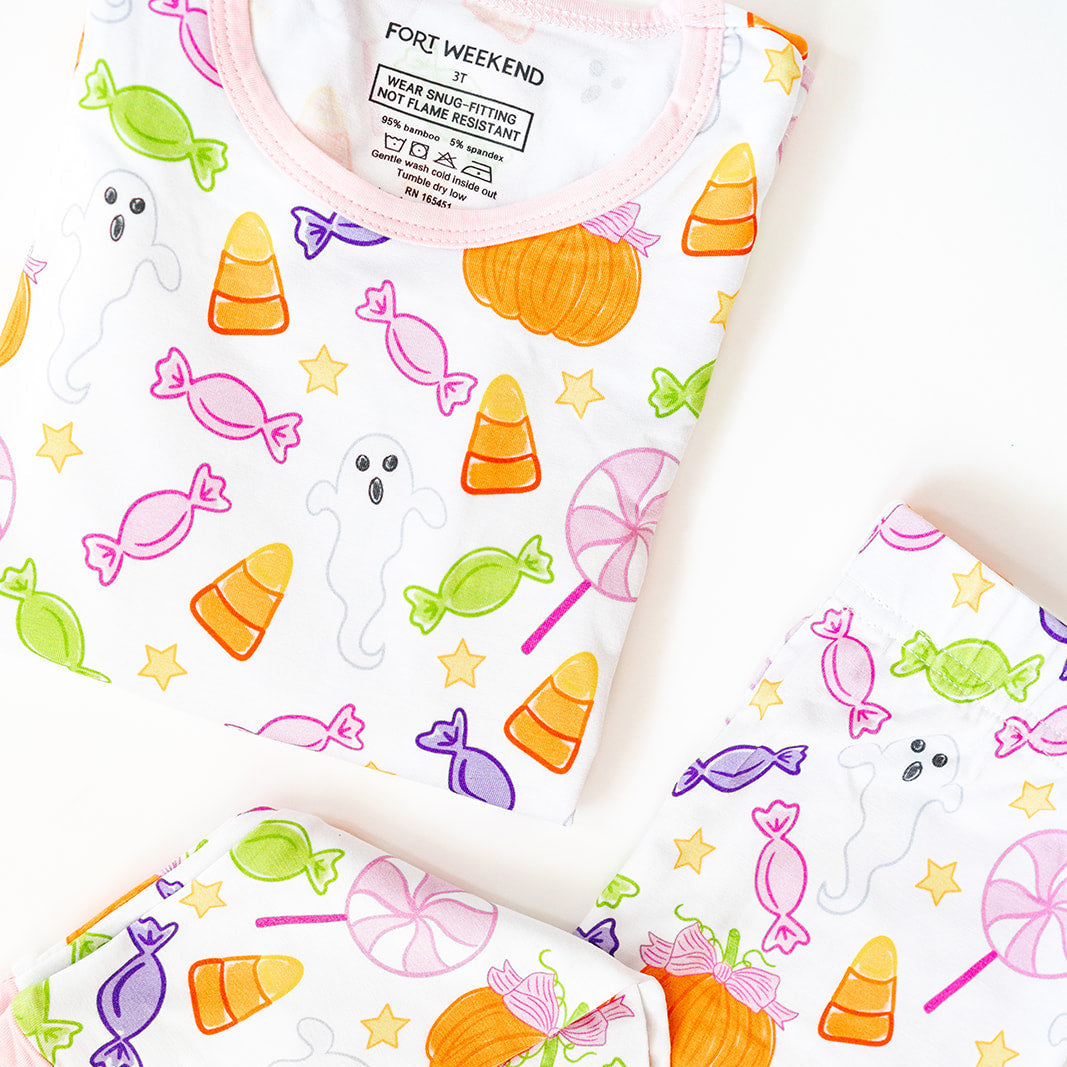 Spooky Sweet Two-Piece Pajama Set – Pink