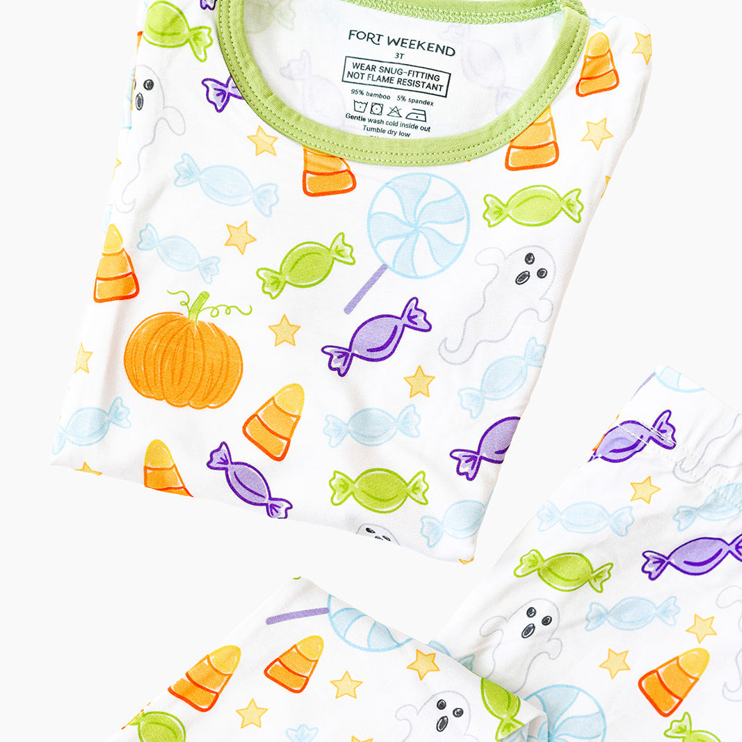Spooky Sweet Two-Piece Pajama Set – Green