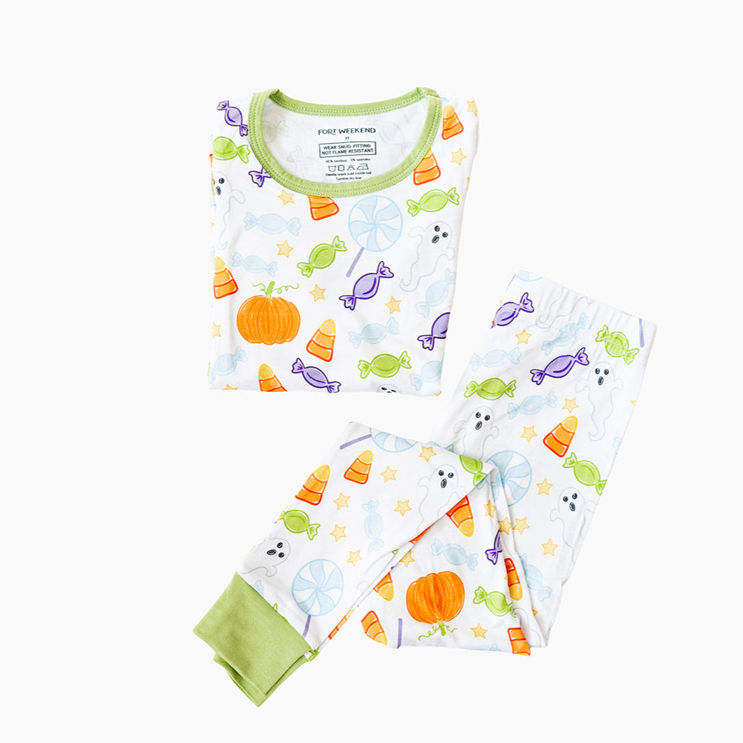 Spooky Sweet Two-Piece Pajama Set – Green
