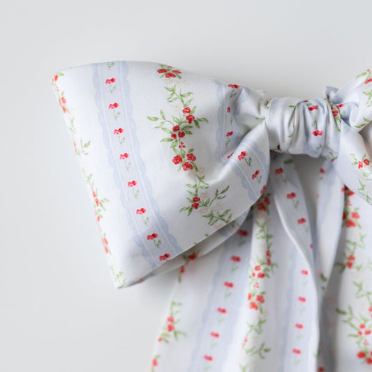 Floral Stripe Bow Topper