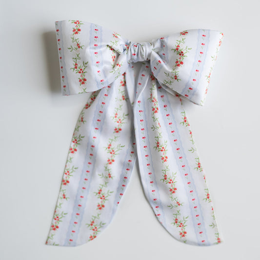 Floral Stripe Bow Topper