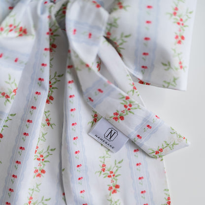 Floral Stripe Bow Topper