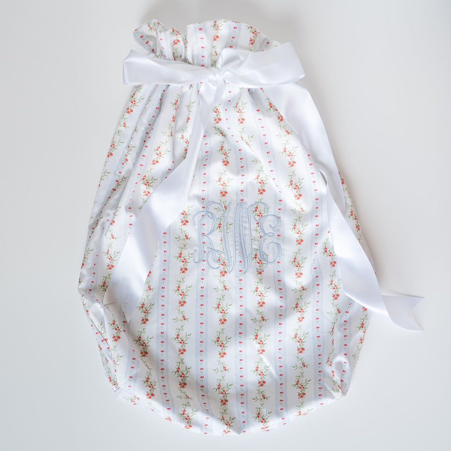 Floral Stripe Heirloom Santa Sack
