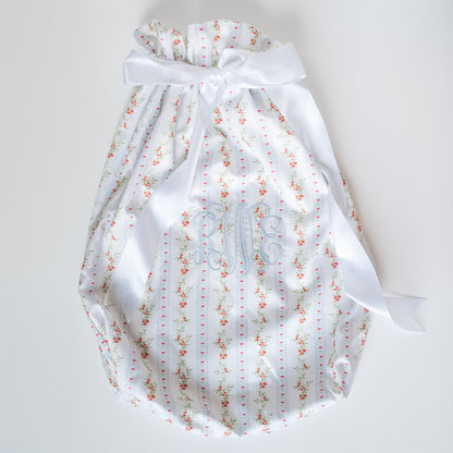 Floral Stripe Heirloom Santa Sack