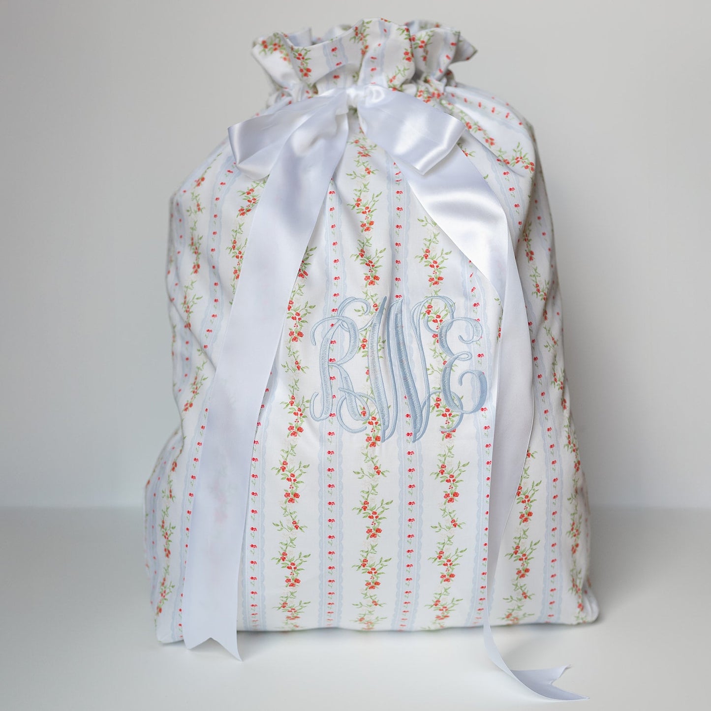 Floral Stripe Heirloom Santa Sack