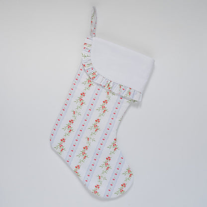 Floral Stripe Heirloom Christmas Stocking