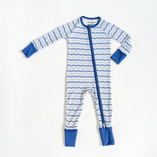The Blue Wave Zipper Onesie