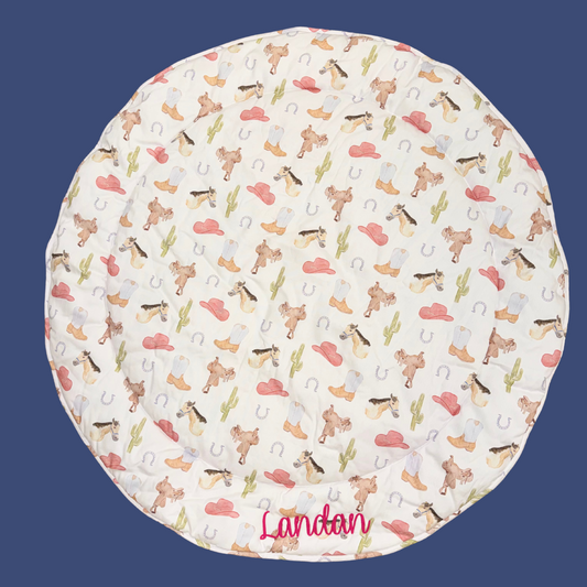 Sample Sale - Buckaroo Play Mat (Embroidered "Landan")