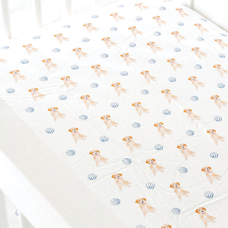 The Goldie in Blue Crib Sheet
