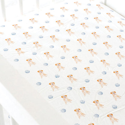 The Goldie in Blue Crib Sheet